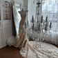 Light Champagne Waist-Cinched Lace Sexy Bodycon Mermaid Prom Gown, Evening Gown & Bridal Wedding Gown gh7344
