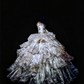 Schimmerndes, silber-graues, trägerloses Ballkleid im Court-Stil mit Farbverlauf – Dinner- und Retro-Ballkleid gh6568