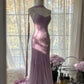 Pink Purple Gorgeous Shiny Elegant Exquisite Beaded Mermaid Slim Fit Long Chiffon Spaghetti Straps Tulle Sequins Formal Prom Dress Evening Dress Party Dress gh3654
