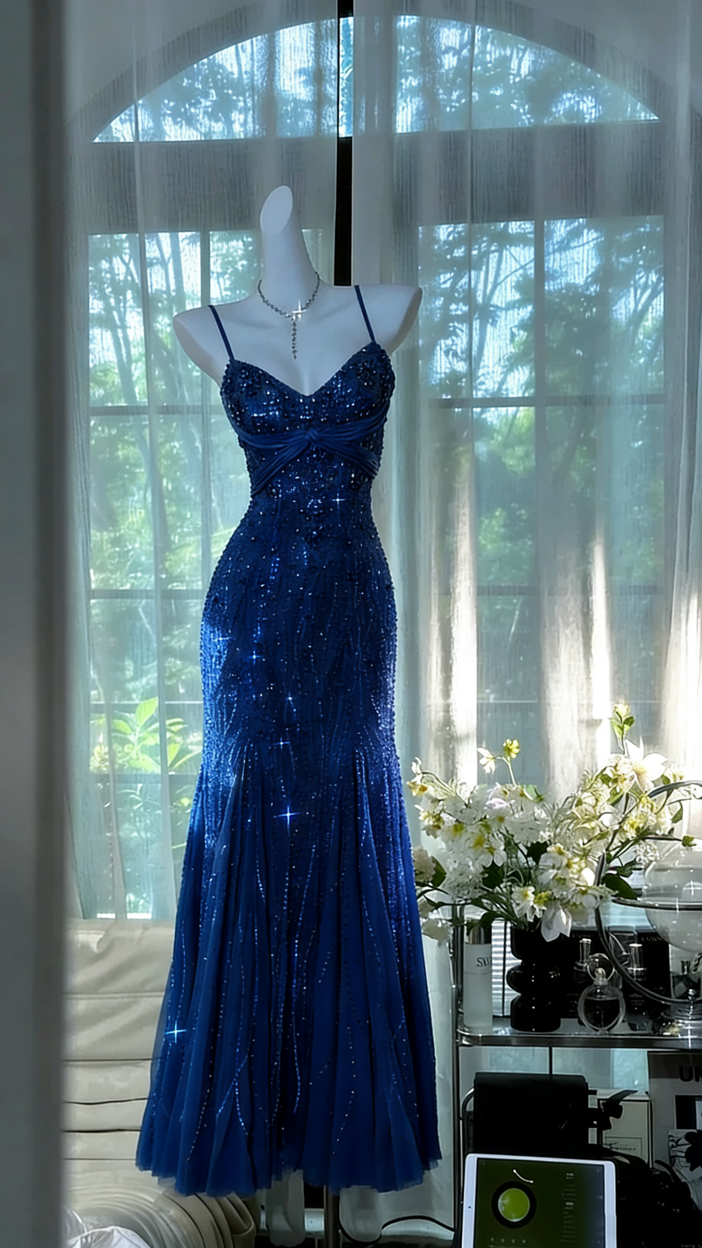 Vintage, langes, elegantes Chiffonkleid mit Perlenstickerei, ideal für Homecoming, Ball, Abendveranstaltungen, Geburtstagsfeiern, Dates oder Abschlussbälle (gh4681).