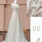 Robe de soirée longue en tulle, élégante et brillante, couleur champagne doré, gh4870
