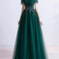 Cute tulle sequins long prom dress evening dress  10470