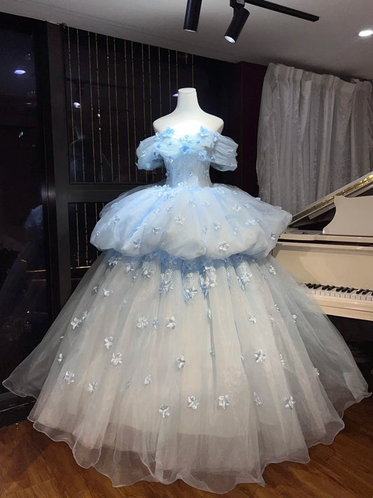 Robe de princesse à volants, longue robe de bal formelle en tulle gh6720