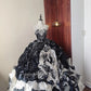 Girlhomeshops - Schwarz-weiße Quinceanera-Kleider, wunderschönes, langes, mit Perlen besetztes schwarzes Schwanenkleid aus Tüll, Ballkleider, Prinzessinnenkleid für Erwachsene, Kleid für 16-Jährige gh5291