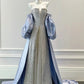 Belle robe bleue princesse haut de gamme fée fil robe de bal robe de soirée gh4329
