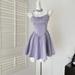 Purple Bow Homecoming Dress Short Satin Prom Dress Evening Dress Birthday Party Dress gh4559