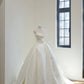 Girlhomeshops-(without veil)White Fashion Fairy Elegant Long Satin Long Trailing Prom Dress Evening Dress Wedding Dress gh5062
