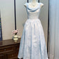 Hellblaues elegantes Heimkehrkleid für Mädchen, lang, Satin, Ballkleid, Abendkleid, Partykleid, Geburtstagskleid, Brautjungfernkleid, gh4544