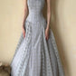 girlhomeshops--Light Blue Simple And Elegant Long Tulle Formal Prom Dress gh5605