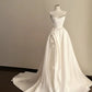 Robe de mariée longue en satin blanc gh6819
