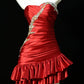 Homecoming dress vintage red beaded short satin beautiful prom dress evening dress party dress banquet dress gh4721