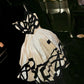 Champagne Black Floral Homecoming Dress Short Satin Ball Gown Evening Dress gh4426