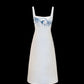 Girlhomeshops-White Delicate Floral Short Satin Homecoming Dress Birthday Dress gh5375