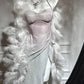 Pink silver shiny fashion modern gradient long satin elegant ball gown evening dress dinner dress gh4731