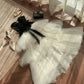 Niche Luxury Black & White Gown Strapless Lace Tulle Atmosphere Dress gh7003