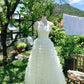 Girlhomeshops-White sweet long chiffon ball gown homecoming dress birthday party dress gh5048