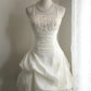 Ivory white exquisite beading fashion short irregular pleated princess dress wedding dress homecoming dress birthday party dress cocktail party dress evening dress prom dress evening dress. gh3968