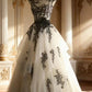 girlhomeshops-White black floral exquisite black swan princess dress organza wedding long adult ceremony birthday banquet dress wedding dress gh5833
