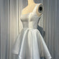✨Girlhomeshops🔥 Remise : 5 % de réduction sur les commandes de plus de 100 $ - Robe de bal courte classique en satin blanc à la mode, tenue de rentrée scolaire gh4970
