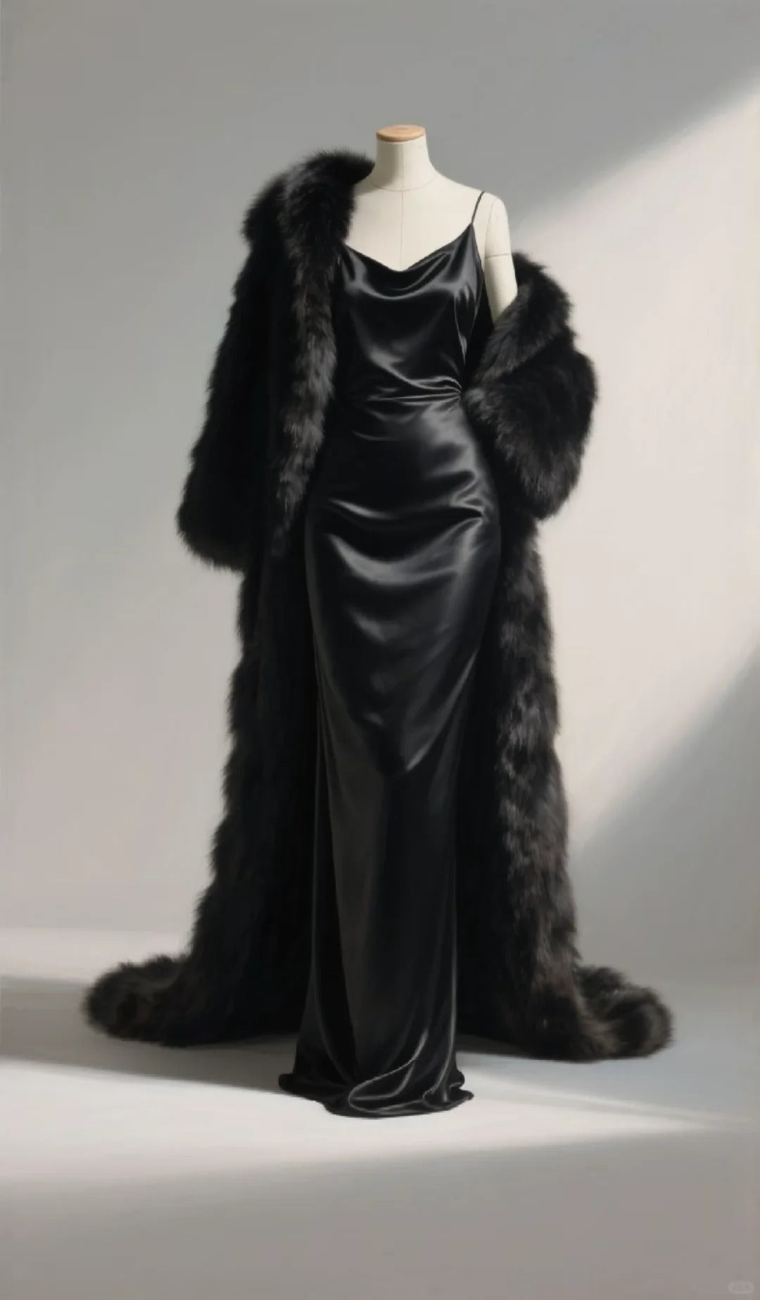 girlhomeshops--(Excluding jacket)Black/Light Blue/Silver Grey/Champagne Simple Fashion Thin Shoulder Strap Long Satin Prom Dress gh5675