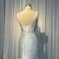 ✨Girlhomeshops🔥 Remise : 5 % de réduction sur les commandes de plus de 100 $ - Robe de bal courte classique en satin blanc dos nu, tenue de rentrée scolaire gh4971