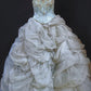 Girlhomeshops - Graublaues, wunderschönes, goldenes Perlenbesatz, modisches und elegantes, langes, mehrlagiges Prinzessinnen-Ballkleid aus Tüll gh5325