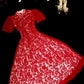 Exquisites kurzes rotes Spitzenkleid/Cocktailkleid/Geburtstagskleid gh6818