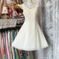 Girlhomeshops - Robe de soirée courte et simple en satin blanc, tenue de soirée, d'anniversaire, gh5186
