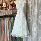 Girlhomeshops - Robe de soirée mi-longue en mousseline à fleurs bleues gh5247