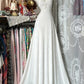 girlhomeshops-White Elegant Long Chiffon Prom Dress gh6235
