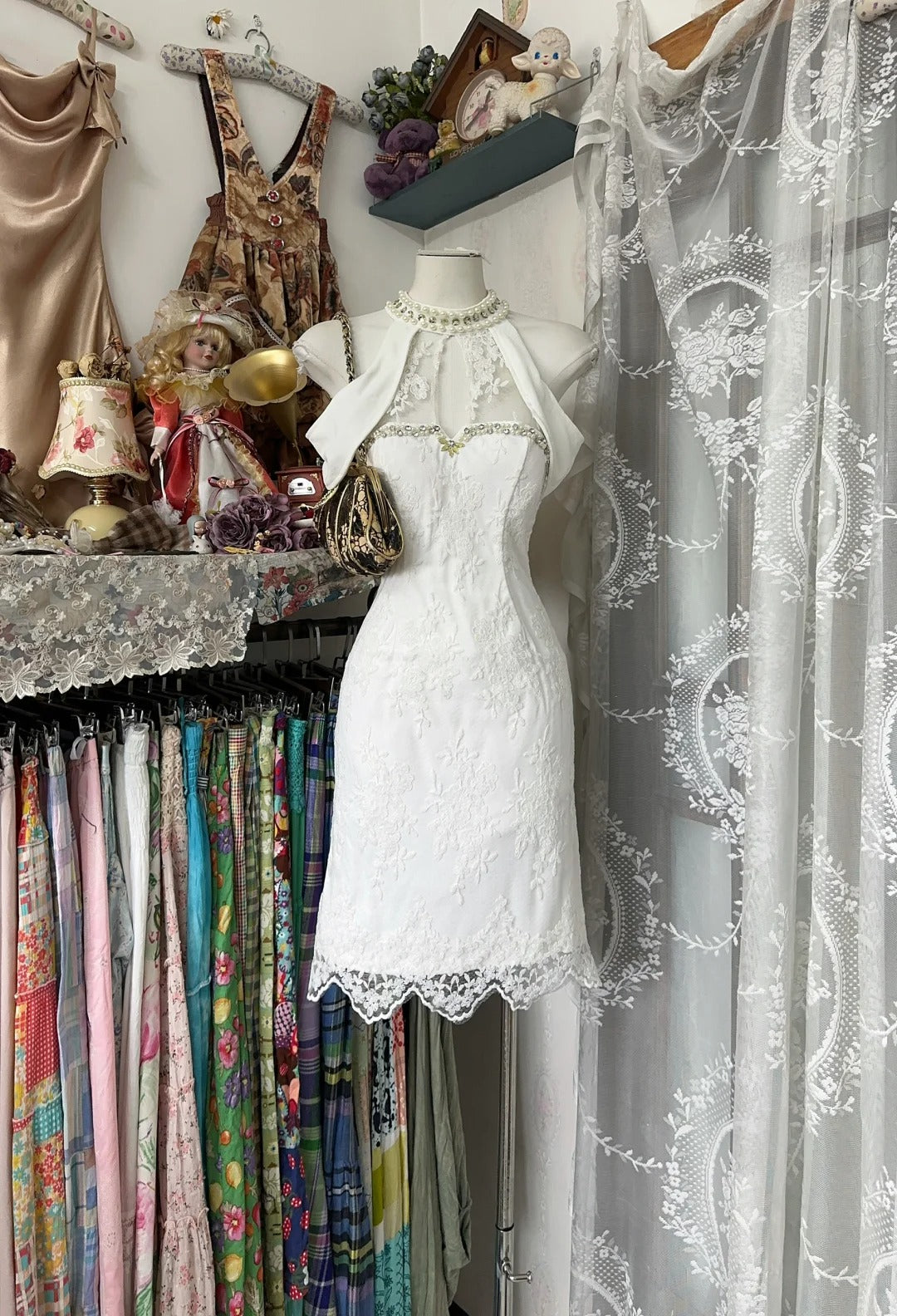 Girlhomeshops - Robe de bal de promo courte, sexy et ornée de bretelles, en dentelle et perles, modèle gh5192