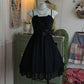 Robe de soirée courte en mousseline de soie noire, mignonne et exquise, avec nœud papillon en dentelle, robe de bal, robe d'anniversaire, robe de bal, gh3922