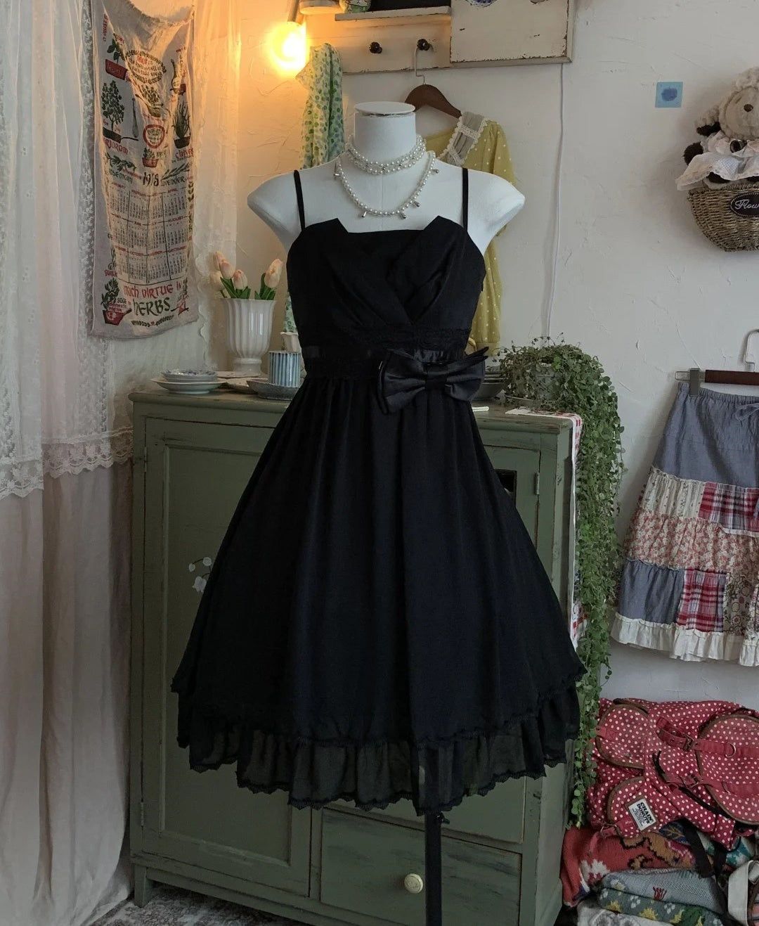 Robe de soirée courte en mousseline de soie noire, mignonne et exquise, avec nœud papillon en dentelle, robe de bal, robe d'anniversaire, robe de bal, gh3922