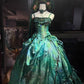 Strahlend und atemberaubend: Wunderschönes langes Abendkleid „Manor Princess“ in Smaragdgrün (gh6729)
