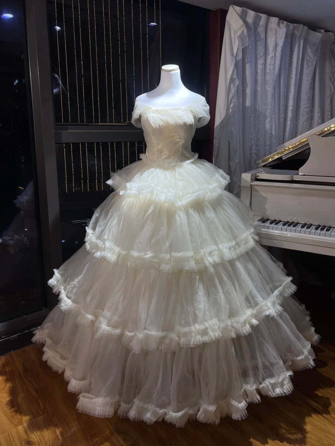 Süßes langes Tüll-Prinzessinnenkleid gh6727