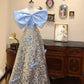 Blaues glänzendes silbernes süßes, süßes langes Pailletten-Ballkleid, Abendkleid, Abschlussballkleid, Geburtstagskleid, gh4243