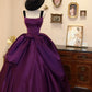 Lila Mode Elegante Lange Satin Ballkleid Abendkleid Ballkleid gh4239