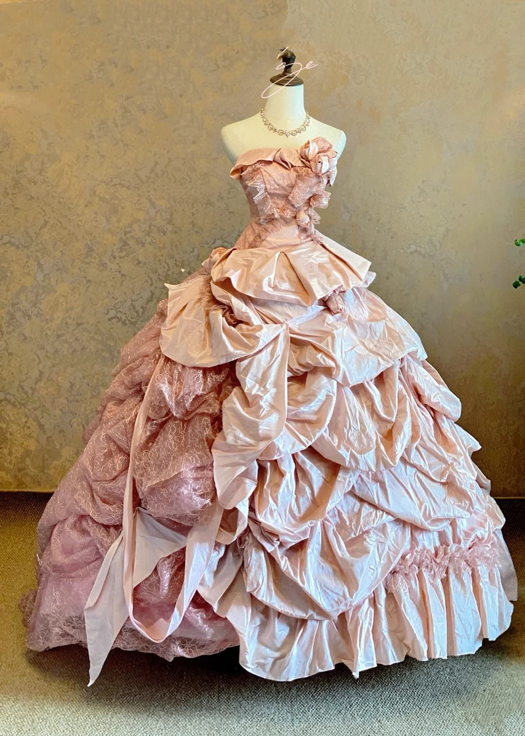 Rosa langes Ballkleid gh6917