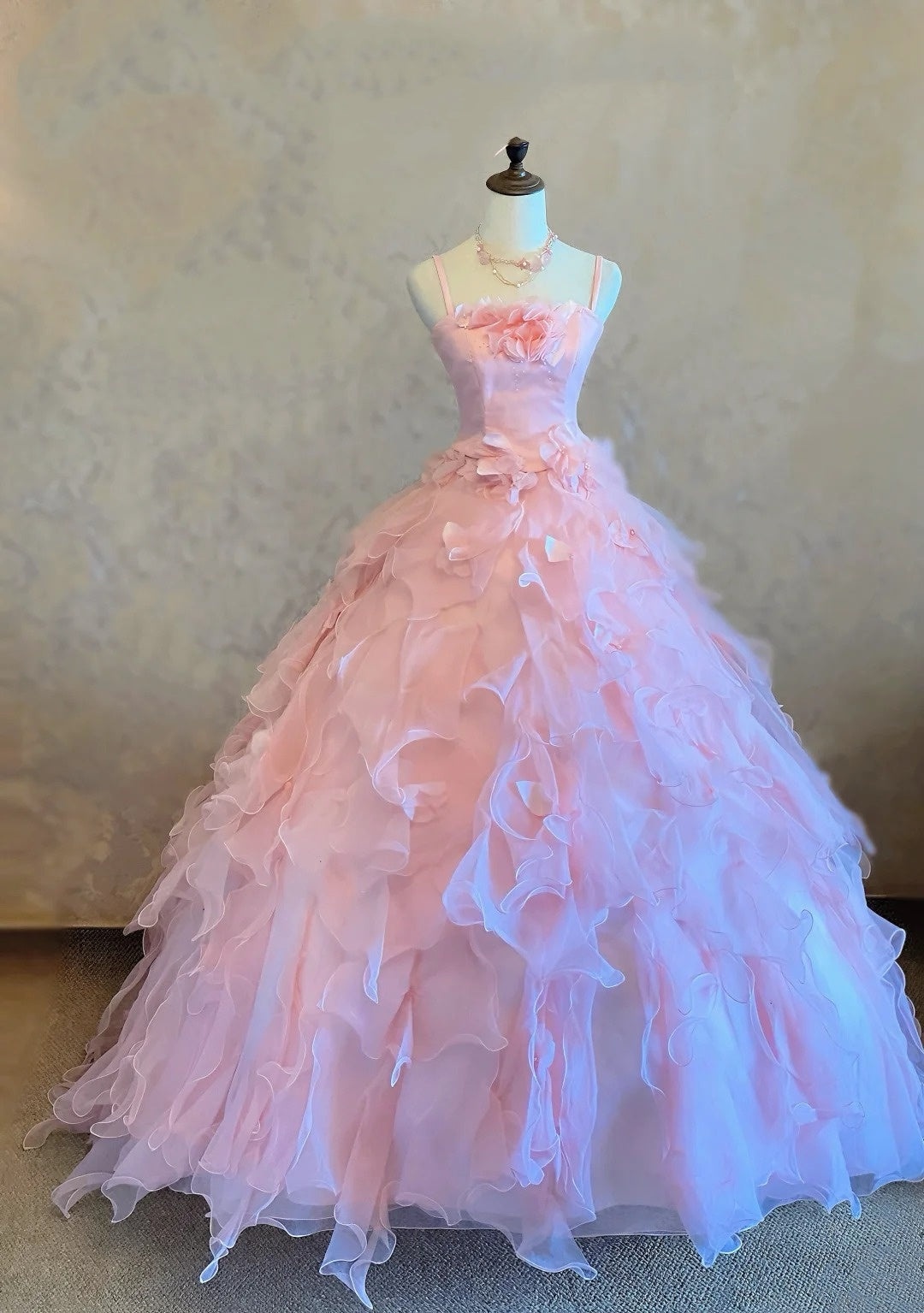 Rosa langes Ballkleid gh6918
