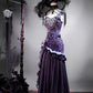 Girlhomeshops - Robe longue de bal en satin et velours violet brillant, tenue de fête d'anniversaire, gh5349