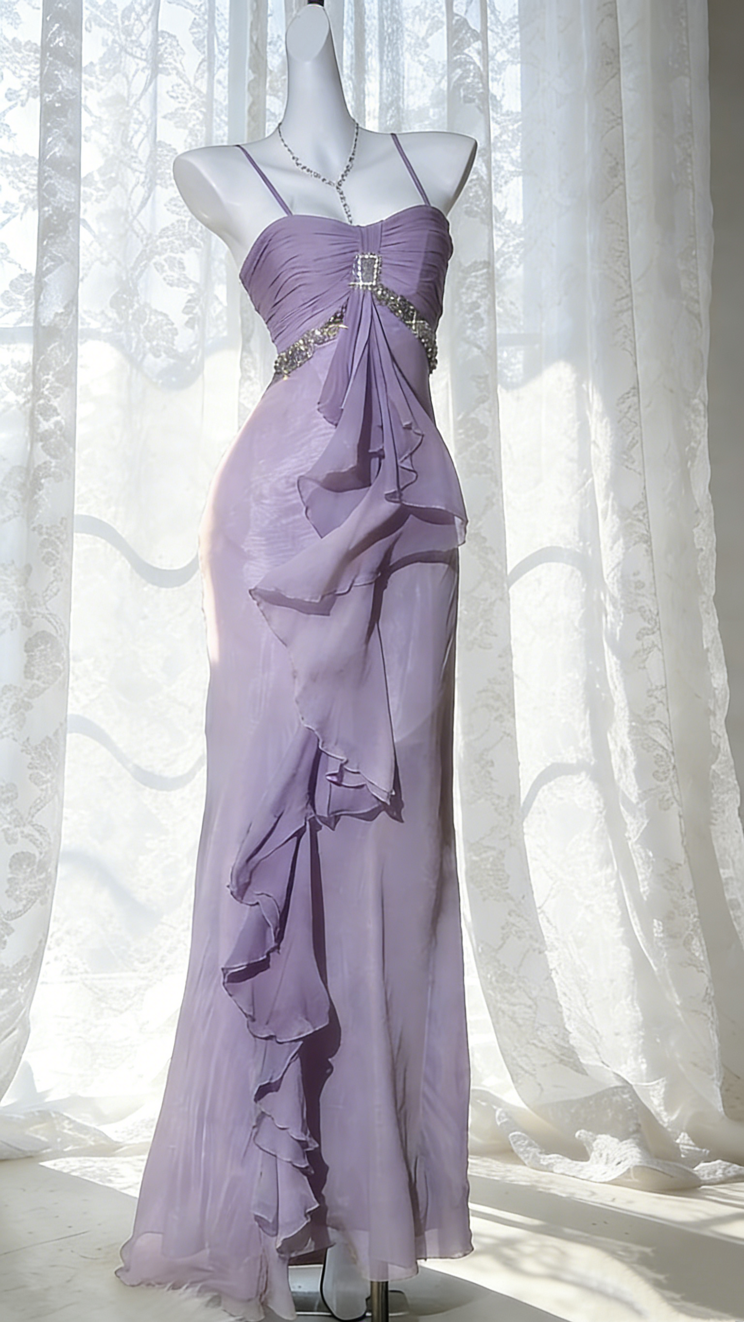 🍃 Robe de soirée verte à dégradé vaporeux - Votre nouvelle robe de soirée incontournable gh6940