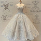 White gorgeous beaded applique exquisite long tulle ball gown evening gown wedding dress gh4724