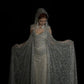 Sparkling and glamorous long evening gown with hood gh6828