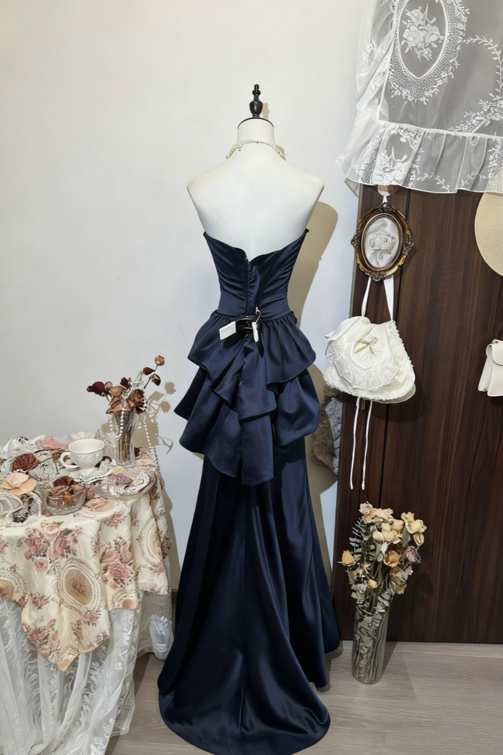 girlhomeshops-New Navy Blue Formal Dress gh6121