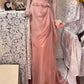 Pink floral long chiffon ball gown party gown graduation gown gh4505