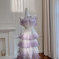 Purple Fairy Elegant Beautiful Homecoming Dress Short Chiffon Ball Gown Birthday Party Dress Evening Dress gh4411