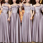 Lila Elegante Mode Lange Satin Ballkleid Abendkleid Partykleid Brautjungfernkleider Ballkleid gh3996
