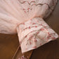 girlhomeshops- Vintage Peach Pink Plum Blossom 3D Embroidered Strapless Tulle Chinese Style Evening Gown gh6034