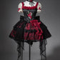 Girlhomeshops-Black red floral tulle lace short homecoming dress birthday dress gh5346