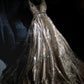 girlhomeshops--Gold gorgeous exquisite beaded long elegant tulle prom dress ball gown gh5695
